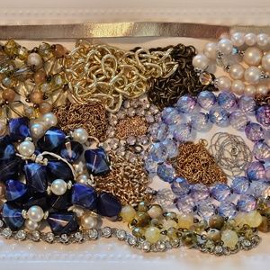Gorgeous Lot of Beads Chains Pearls Repair Repurpose Craft